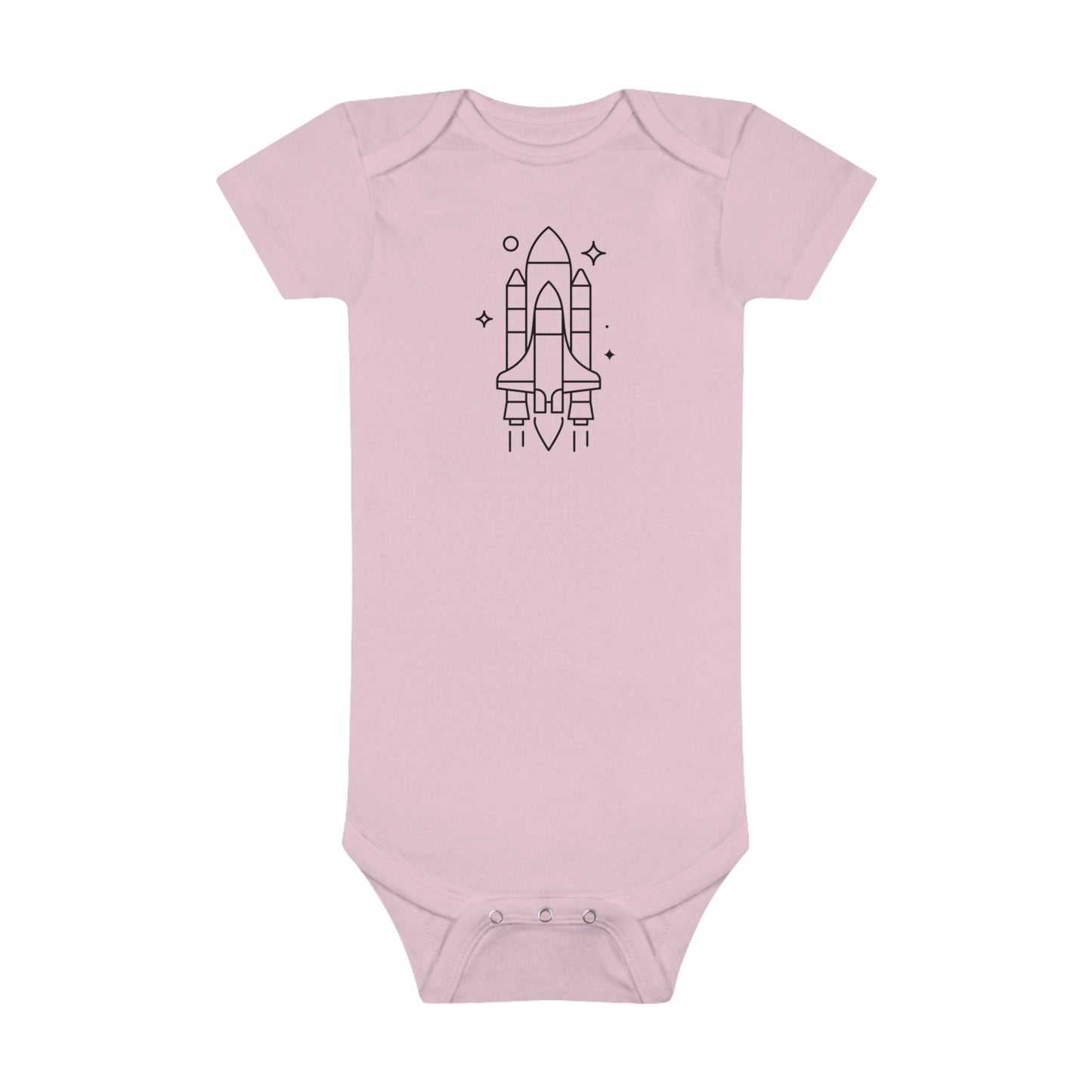 Rocket  Ship Print Baby Onesies