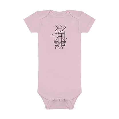 Rocket  Ship Print Baby Onesies