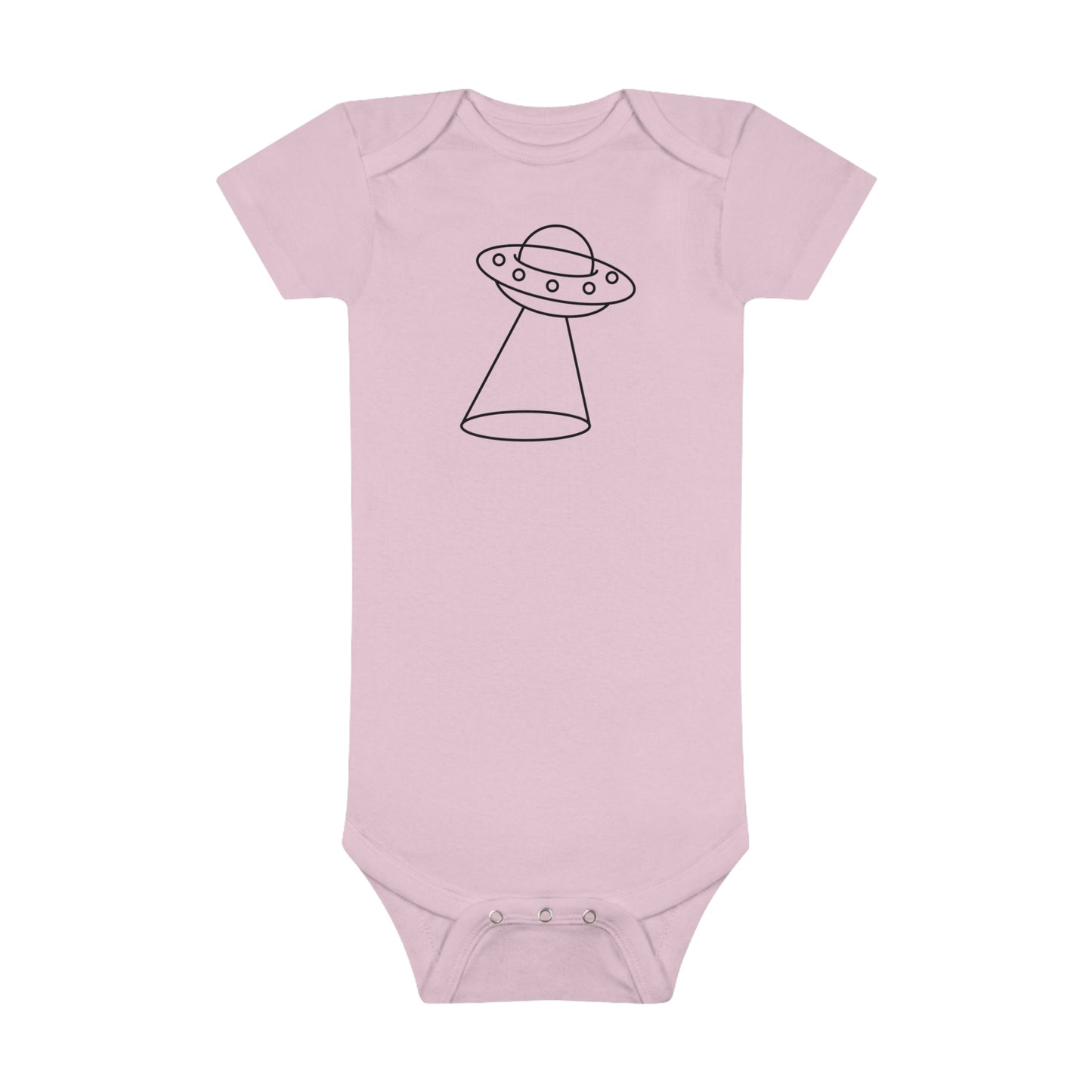 UFO with a Beam of Light Print Baby Onesies