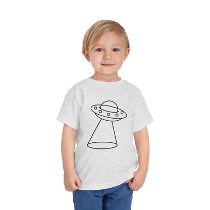 UFO with a Beam of Light Print Kids T-Shirt