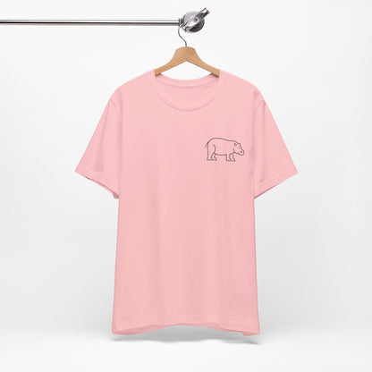 Hippo Print Men & Women T-Shirt