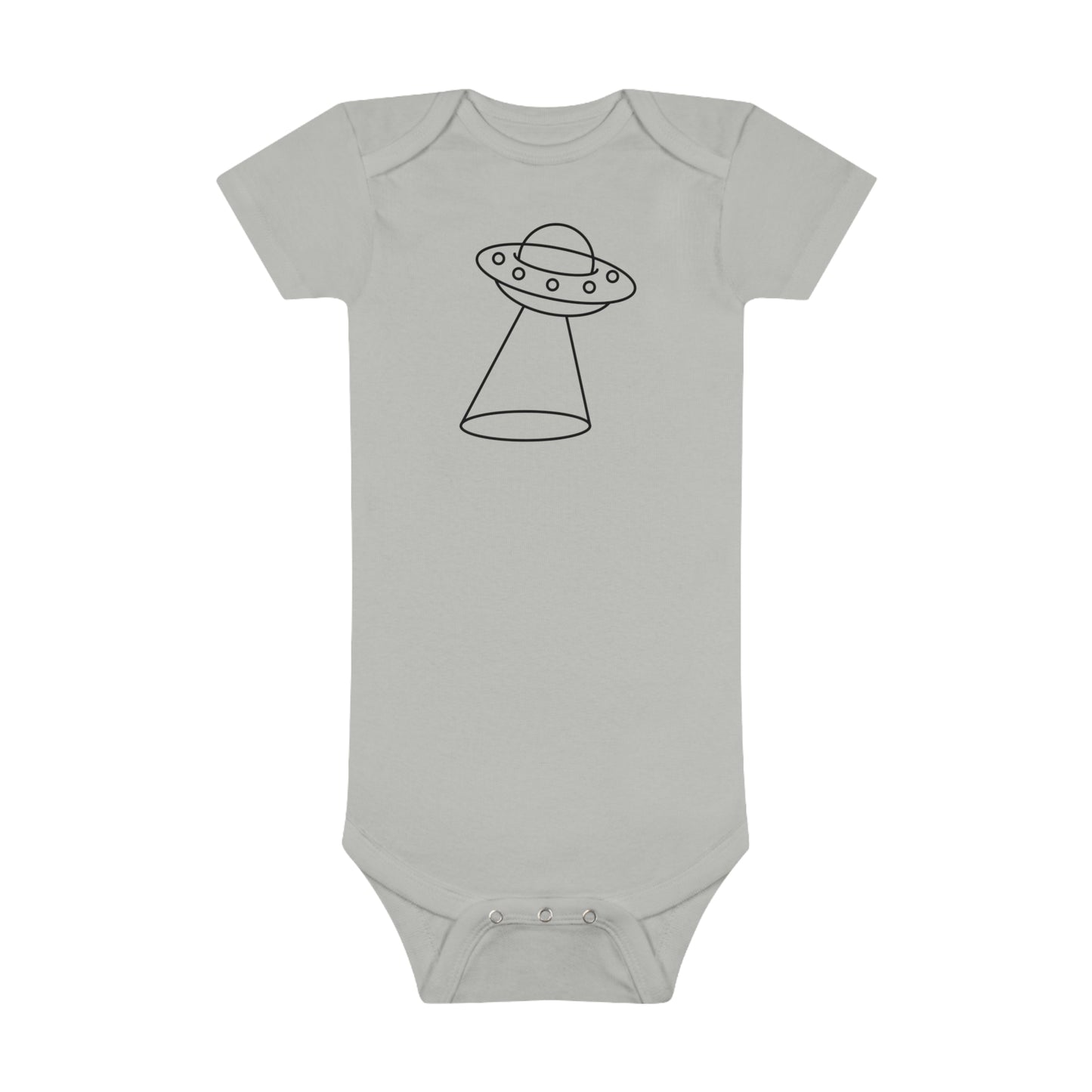 UFO with a Beam of Light Print Baby Onesies