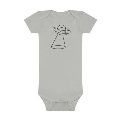 UFO with a Beam of Light Print Baby Onesies