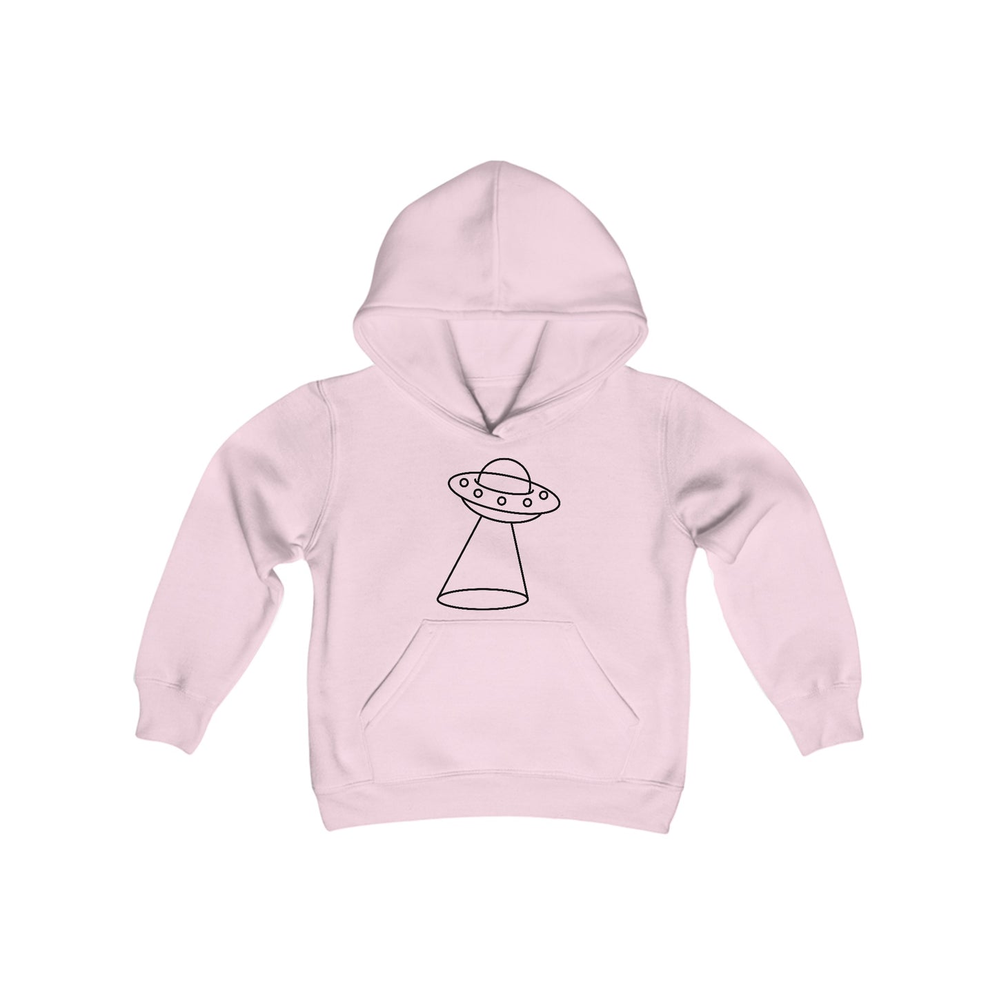 UFO with a Beam of Light Print Kids Hoodie