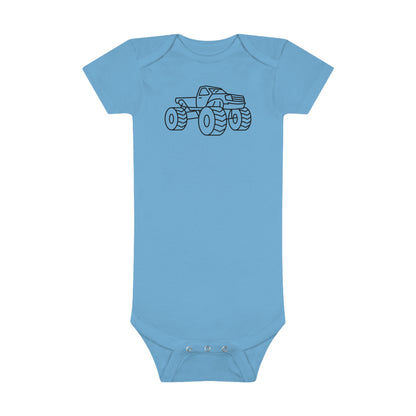 Monster Truck Print Baby Onesie