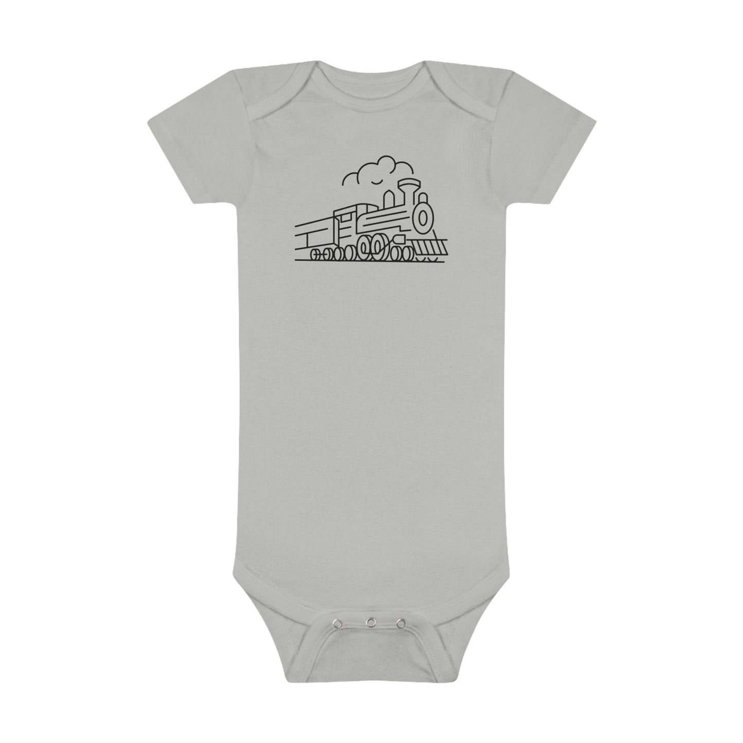 Choo-Choo Train Print Baby Onesies