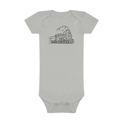 Choo-Choo Train Print Baby Onesies