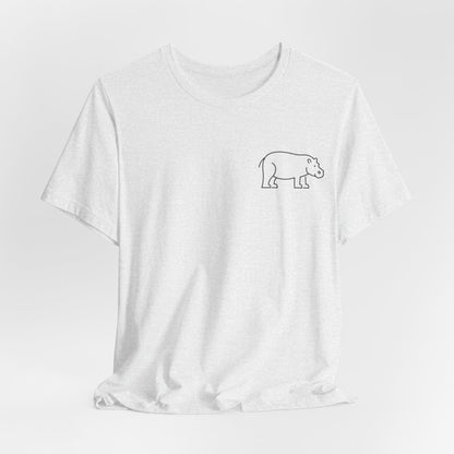 Hippo Print Men & Women T-Shirt