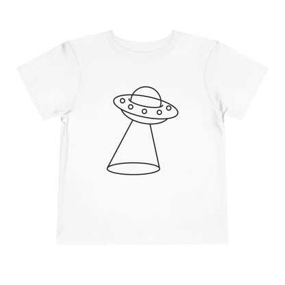 UFO with a Beam of Light Print Kids T-Shirt