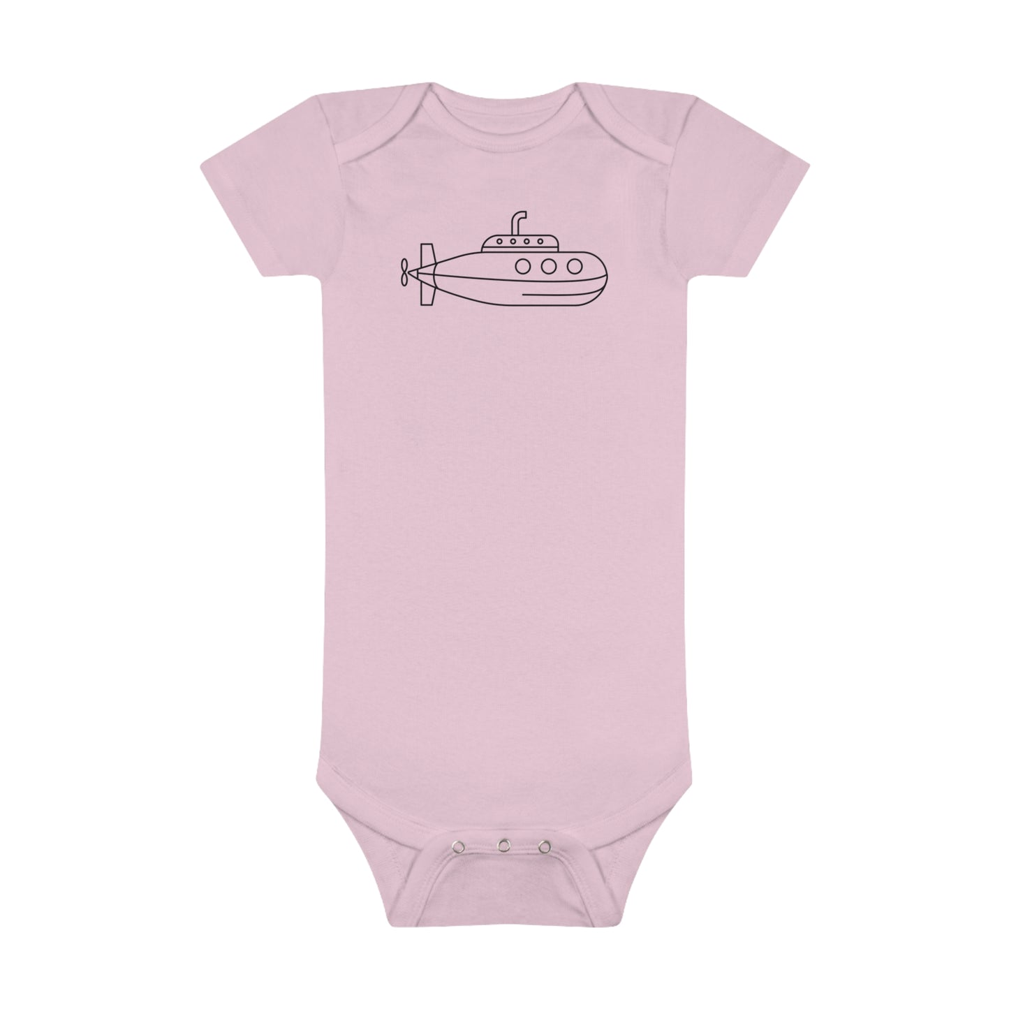 Happy Submarine Print Baby Onesies