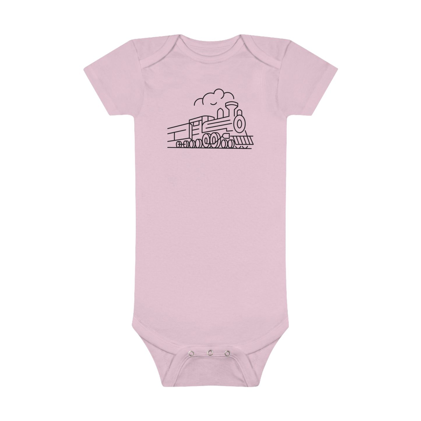 Choo-Choo Train Print Baby Onesies