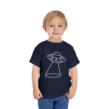 UFO with a Beam of Light Print Kids T-Shirt